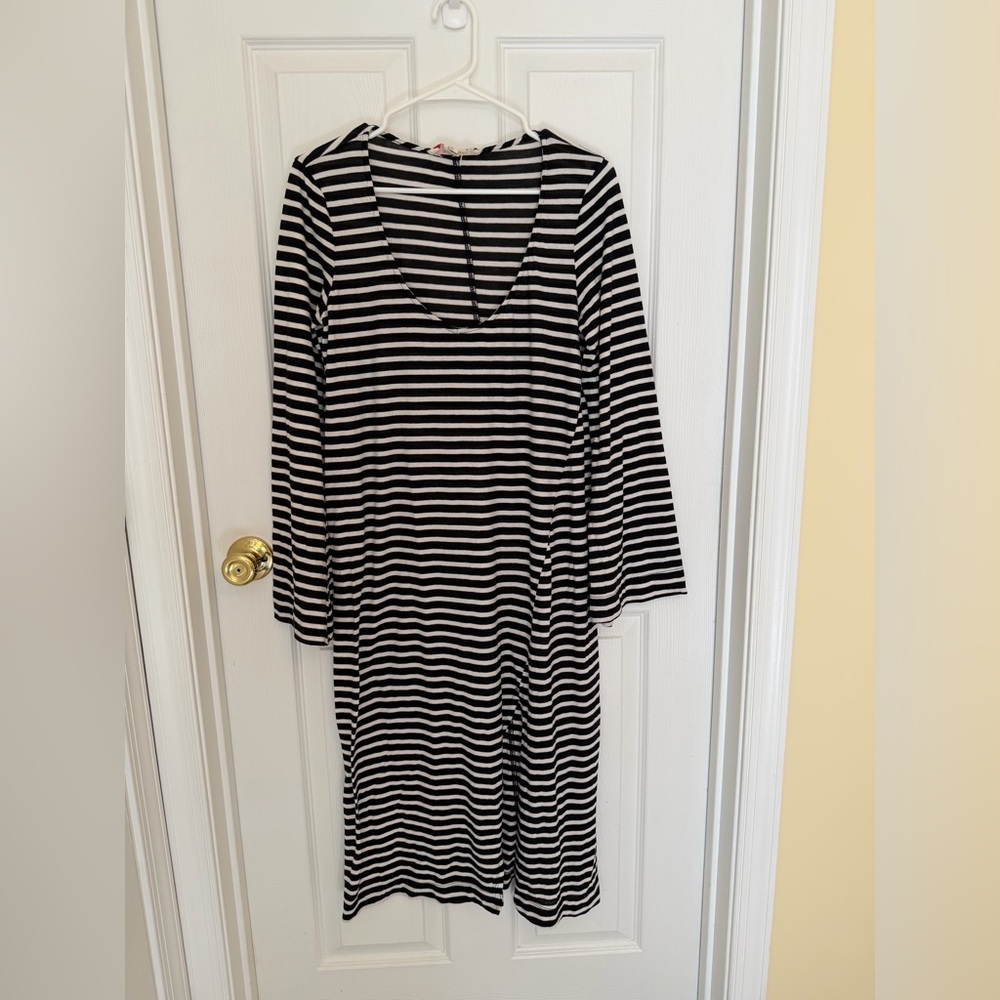 FP Movement by Free People Black and White Striped Maxi Dress